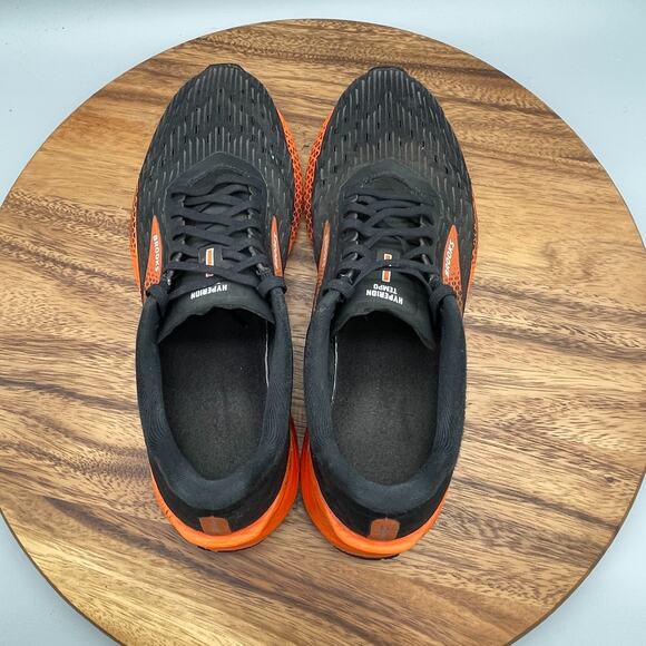 Brooks Hyperion Tempo Shoes Mens 9.5 Black Orange Running Racing Comfort Walking - Picture 5 of 8